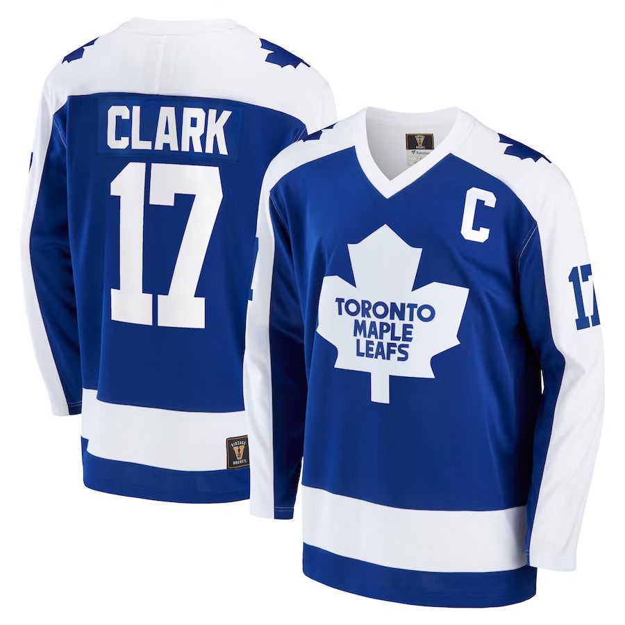 Men Toronto Maple Leafs #17 Wendel Clark Fanatics Branded Blue Breakaway Retired Player NHL Jersey->youth nhl jersey->Youth Jersey